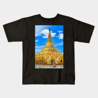 Shwedagon Pagoda. Kids T-Shirt